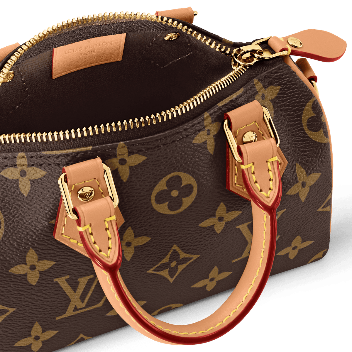 Nano Speedy Monogram Coated Canvas Gold-Toned Hardware