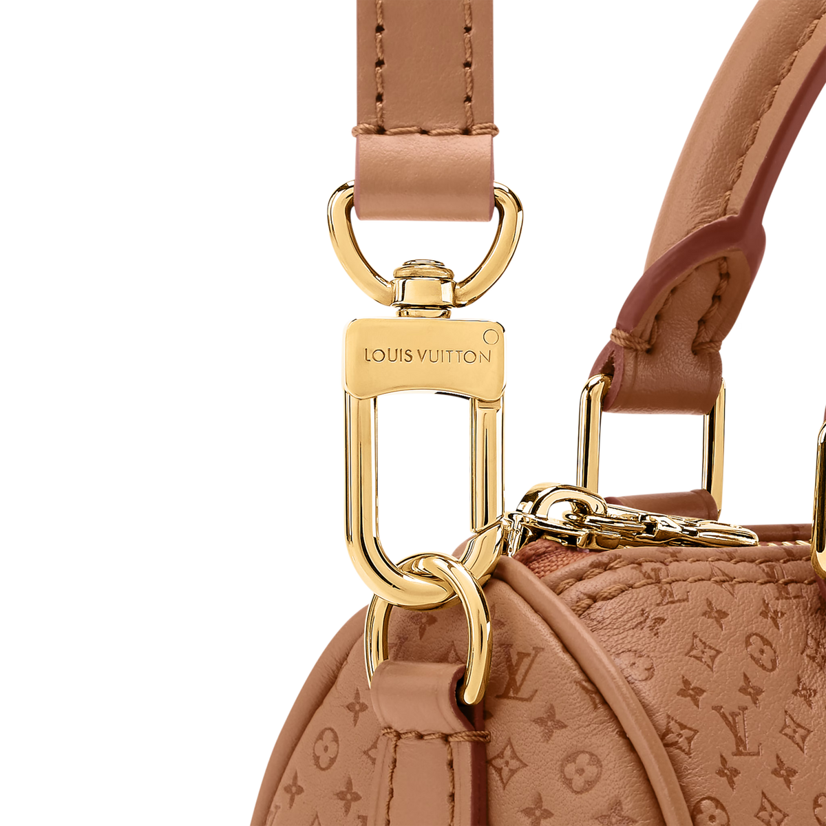 Nano Speedy Calfskin Leather Hazelnut Gold-Toned Hardware
