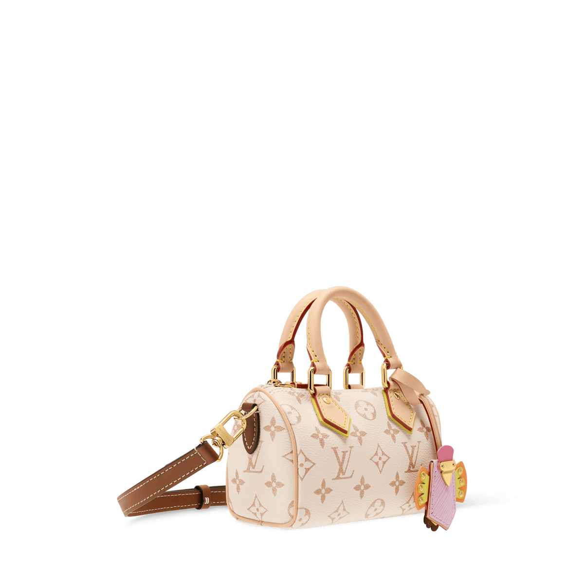 Women's Nano Speedy Monogram Dune Canvas Chain Wallet