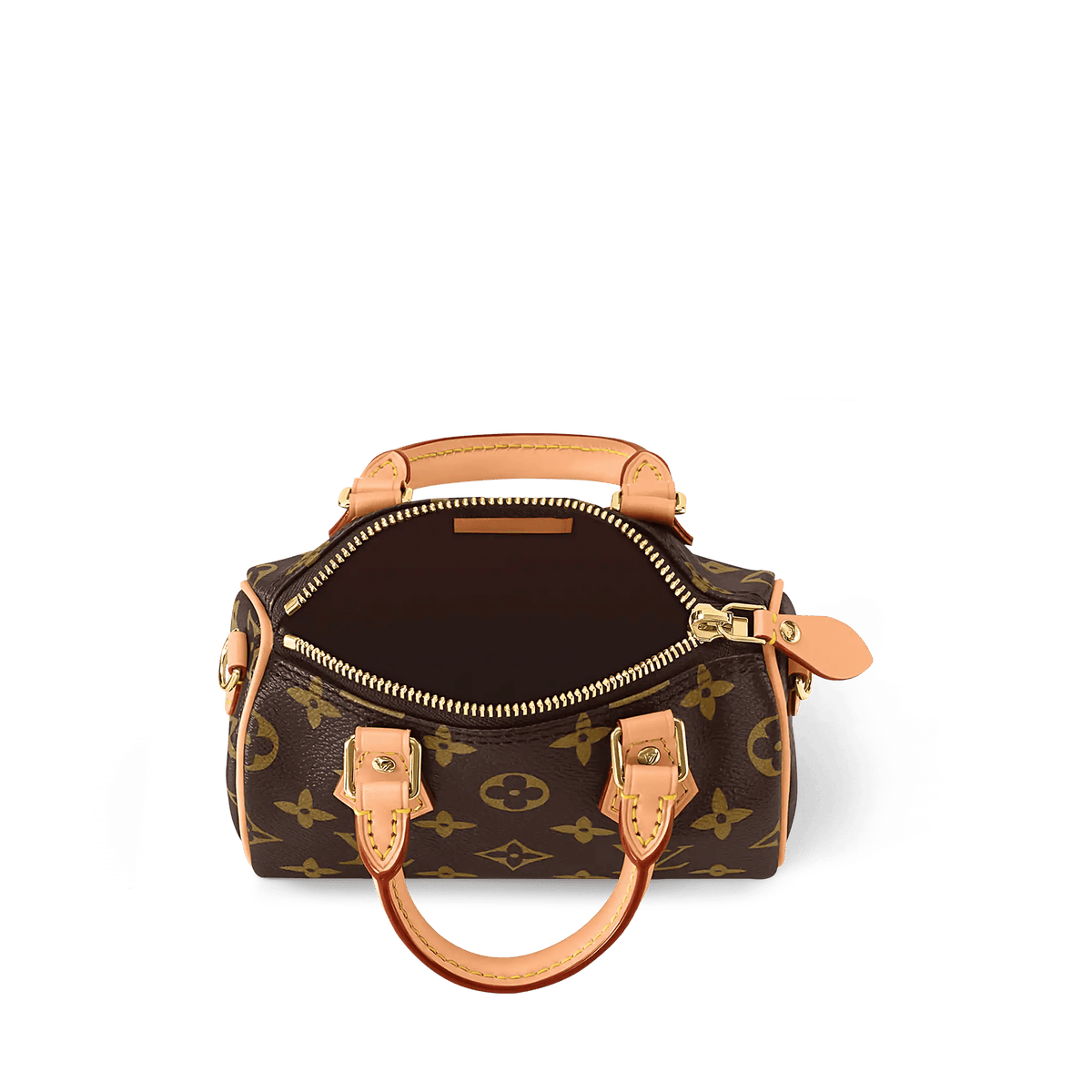 Nano Speedy Monogram Coated Canvas Gold-Toned Hardware