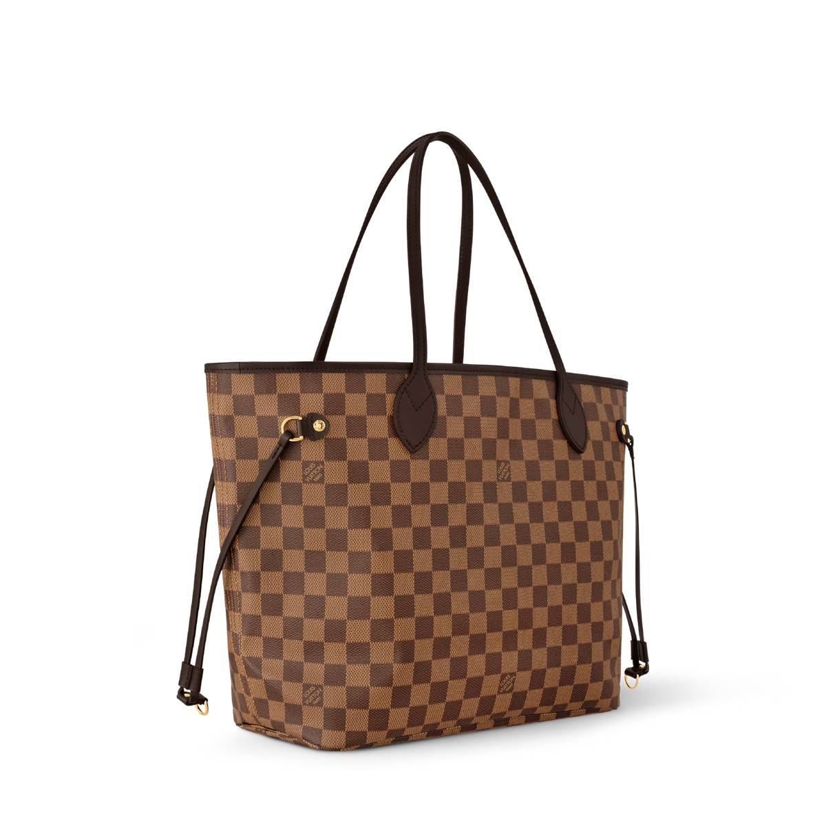 Neverfull MM Damier Ebene Coated Canvas Rose Ballerine Gold-Toned Hardware