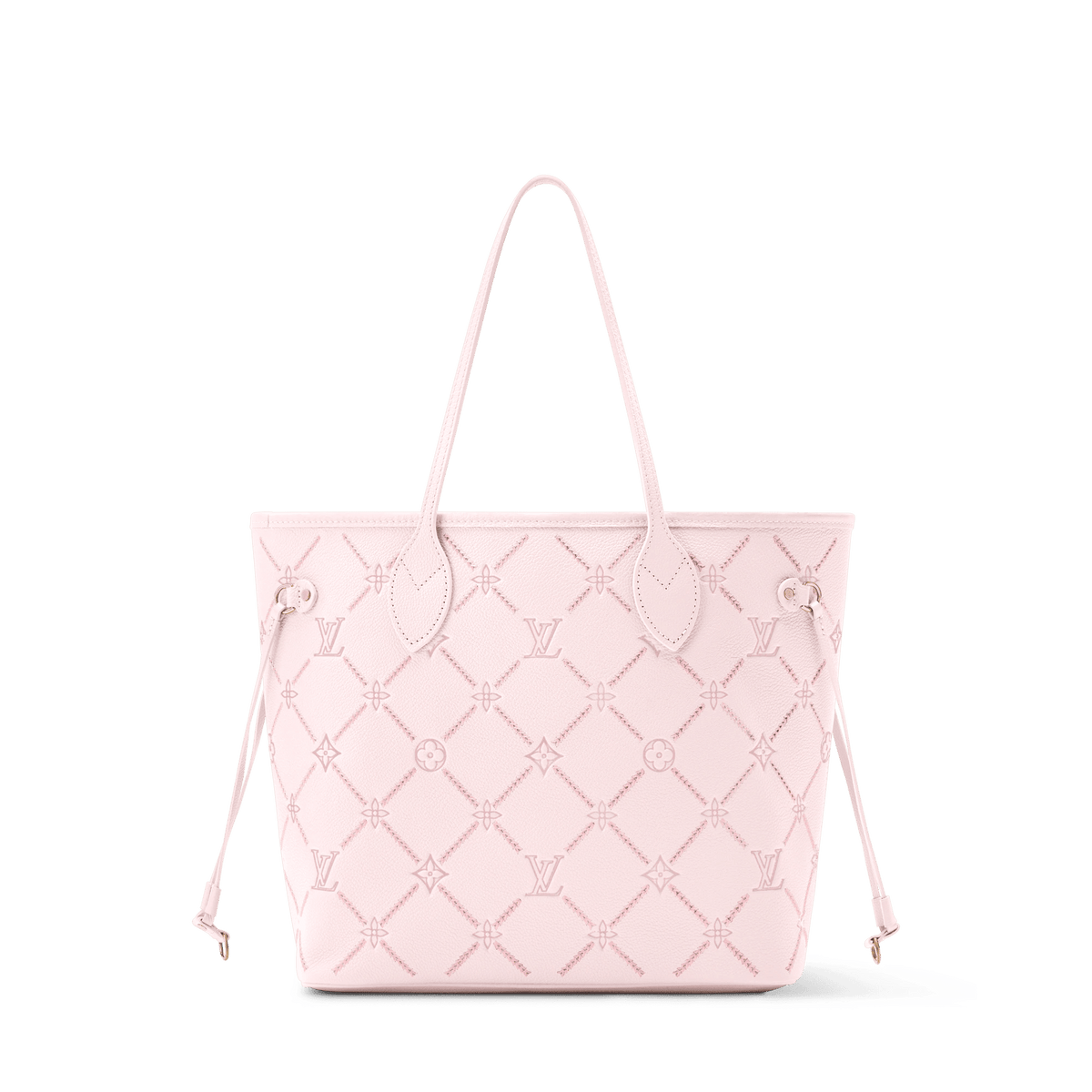 Women's Neverfull MM Light Bliss Monogram Empreinte Leather Tote Bag M28527
