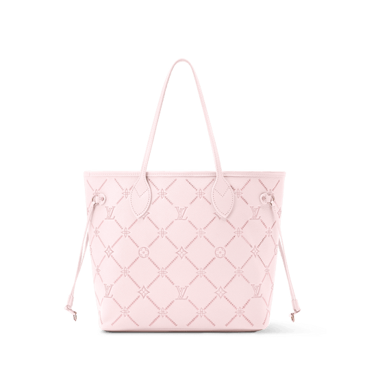 Women's Neverfull MM Light Bliss Monogram Empreinte Leather Tote Bag M28527