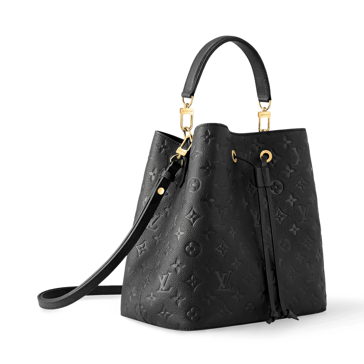 NéoNoé MM Monogram Empreinte Leather Black Gold-Toned Hardware
