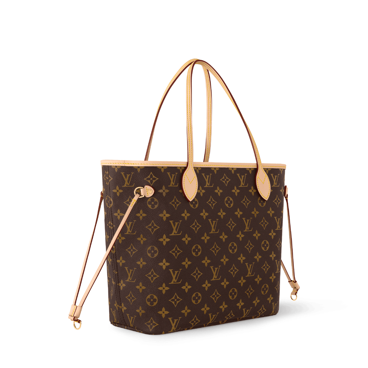 Women's Neverfull MM Tote Monogram Canvas Cherry