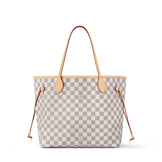 Women's Neverfull MM Damier Azur Canvas Tote