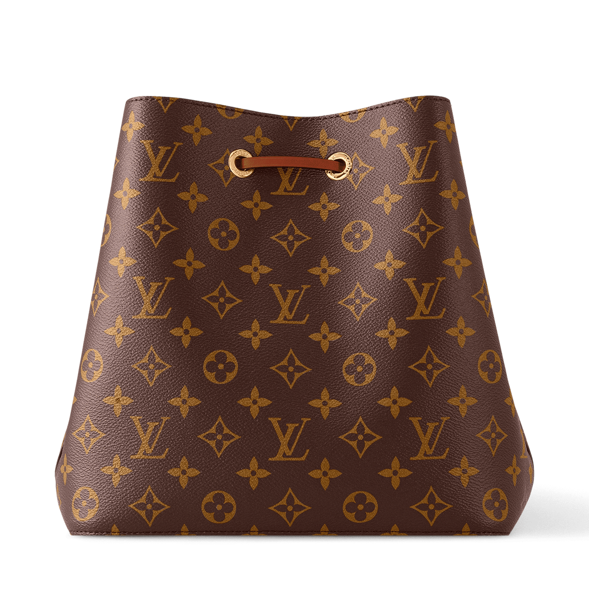 NéoNoé MM Monogram Coated Canvas Caramel Gold-Toned Hardware