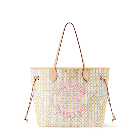 Women's Neverfull MM Banana Monogram Coated Canvas Tote Bag M28457