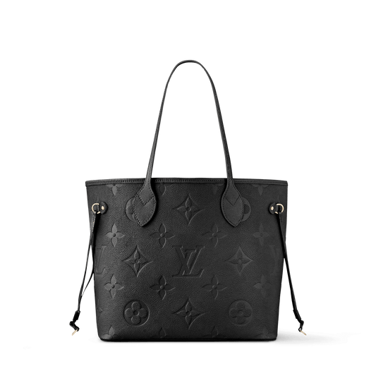Women's Neverfull MM Black Monogram Empreinte Leather Tote Bag M45685