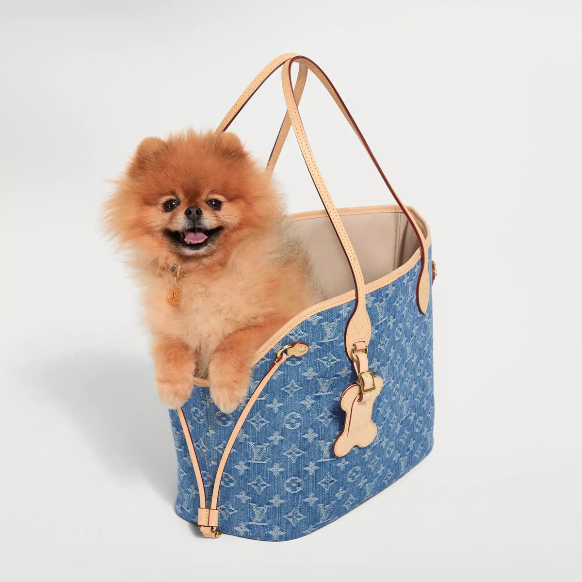 Monogram Denim Neverwoof MM M28052