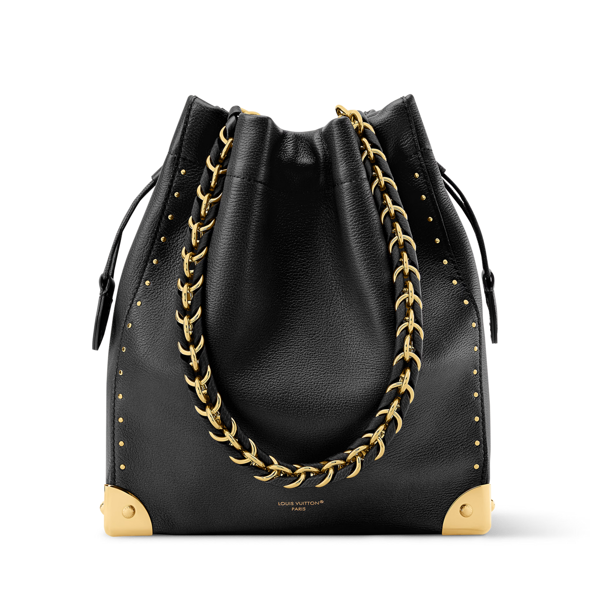 Noé Trunk Calfskin Leather Black Gold-Toned Hardware