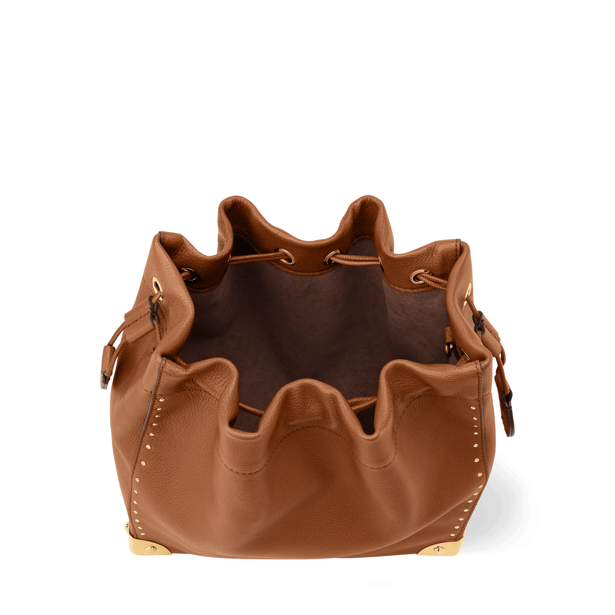 Women's Noé Trunk Tan Calfskin Leather Bucket Bag M29131