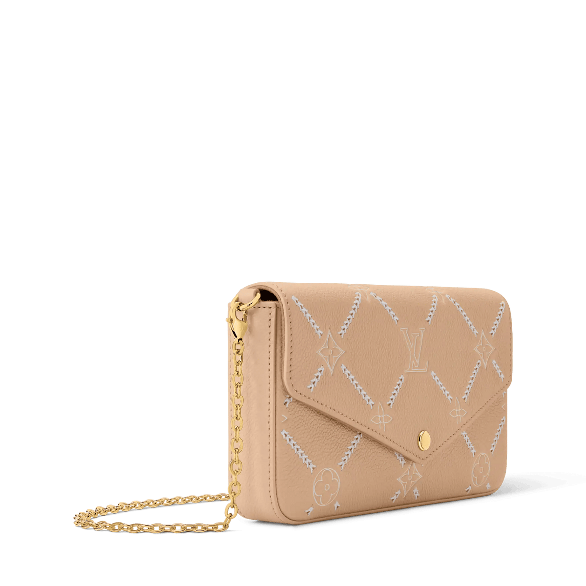 Women's Pochette Félicie Hazelnut Couture Monogram Empreinte Leather Chain Wallet M29482
