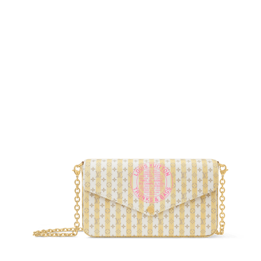 Women's Pochette Félicie Stamp Banana Minigram Canvas Nano Bag