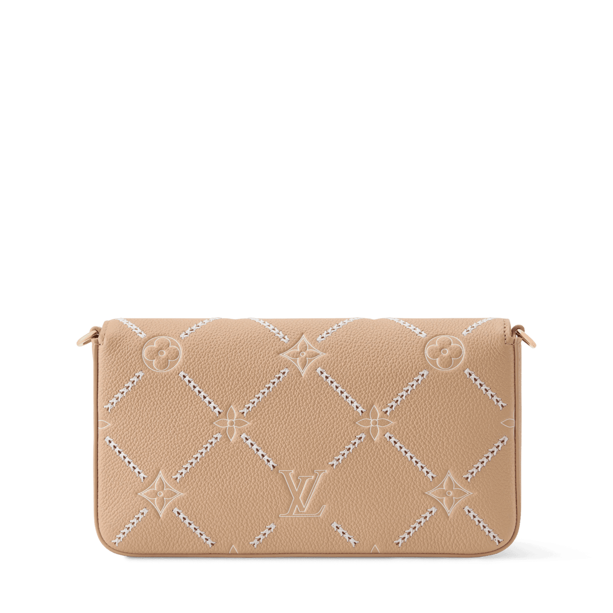 Women's Pochette Félicie Hazelnut Couture Monogram Empreinte Leather Chain Wallet M29482