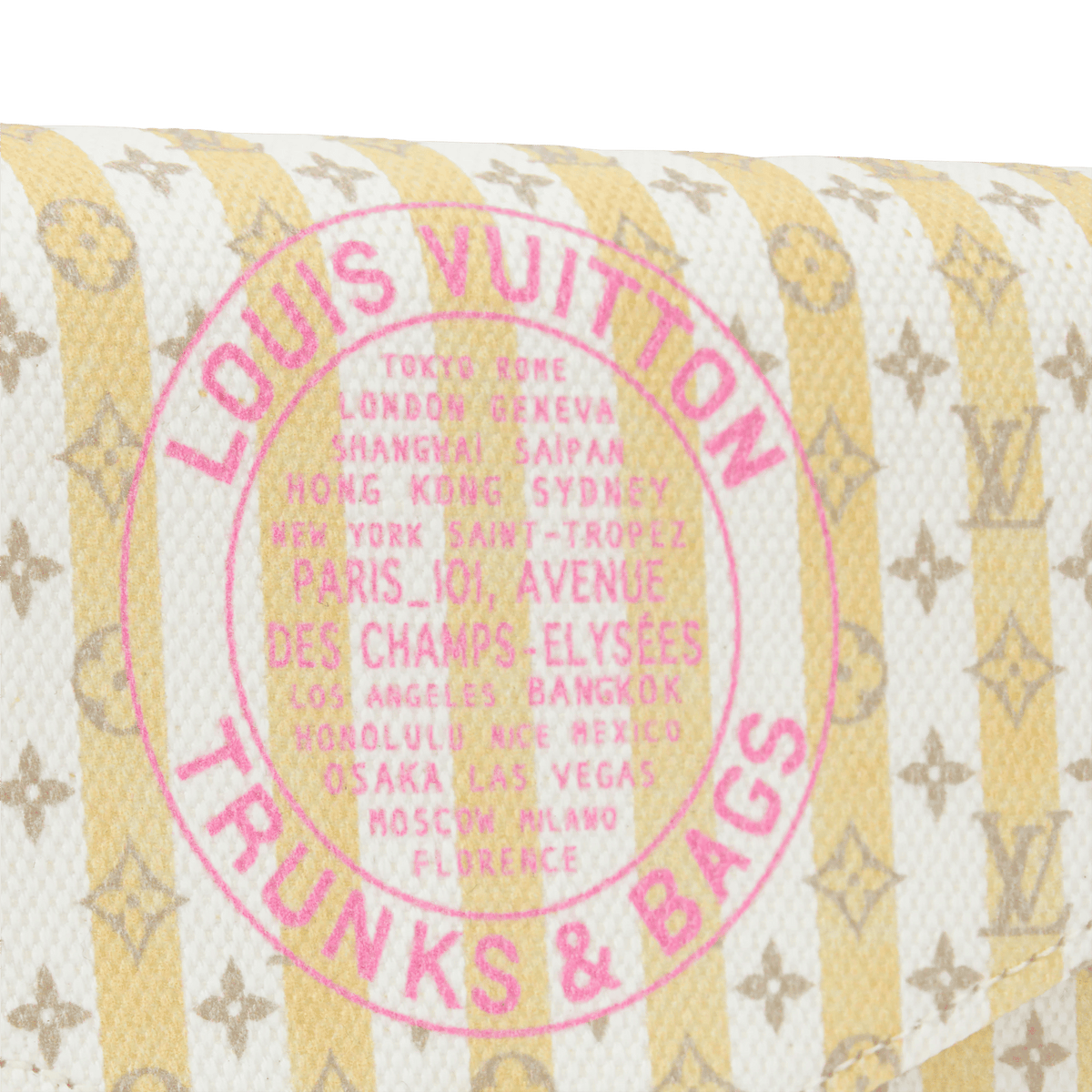Women's Pochette Félicie LV Stamp Banana Minigram Canvas Nano Bag