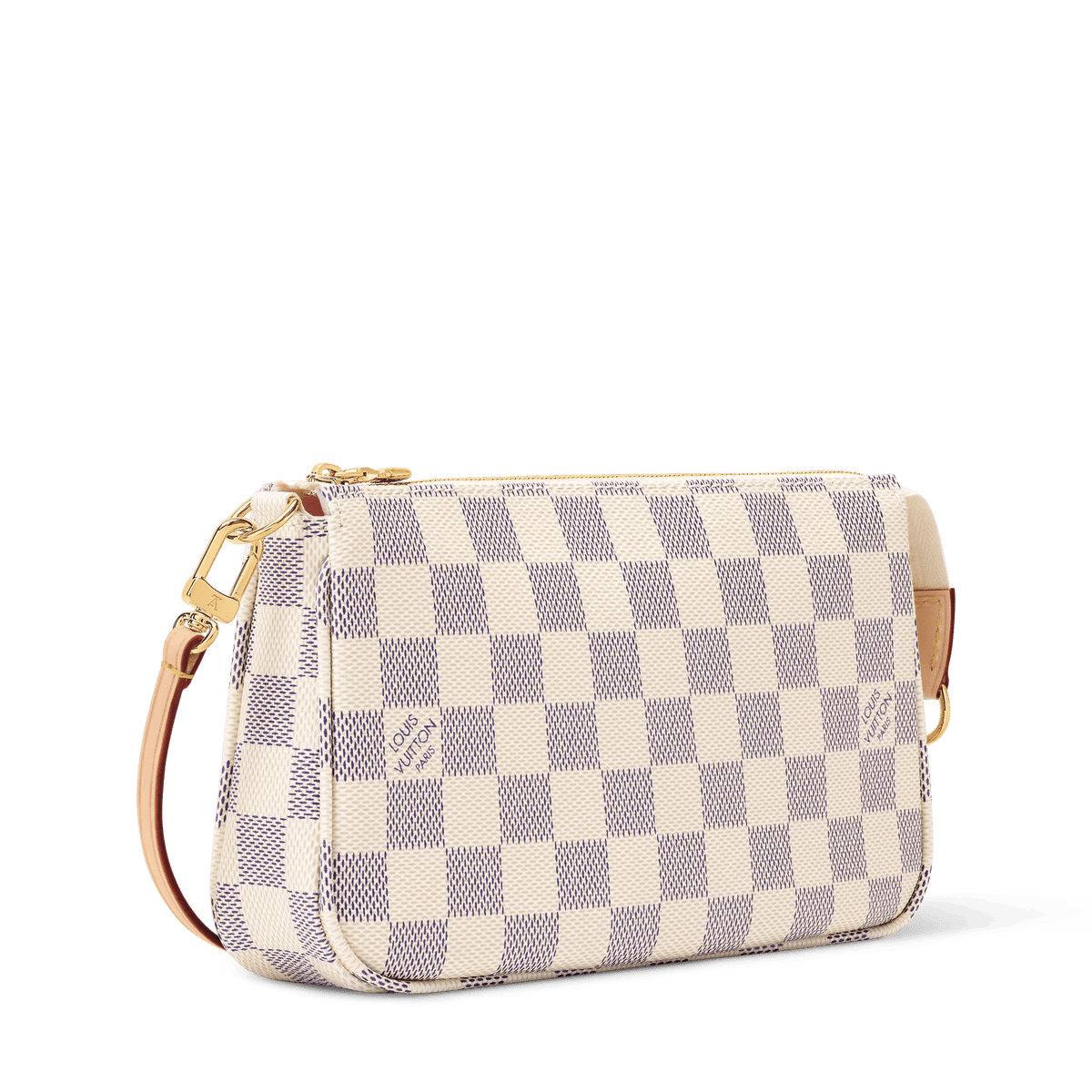 Pochette Accessoires Damier Azur Coated Canvas Gold-Toned Hardware