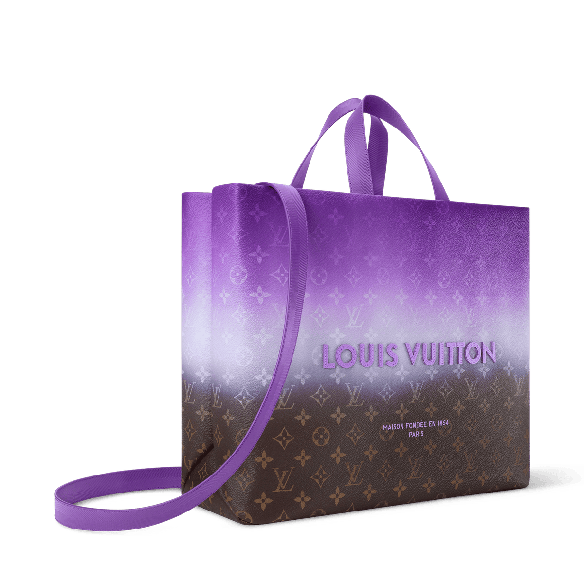 Men's Shopper Tote MM Monogram Pigment Purple