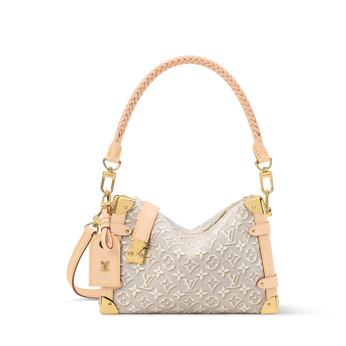 Side Trunk MM Monogram Emblème Jacquard Canvas Peuplier Gold-Toned Hardware