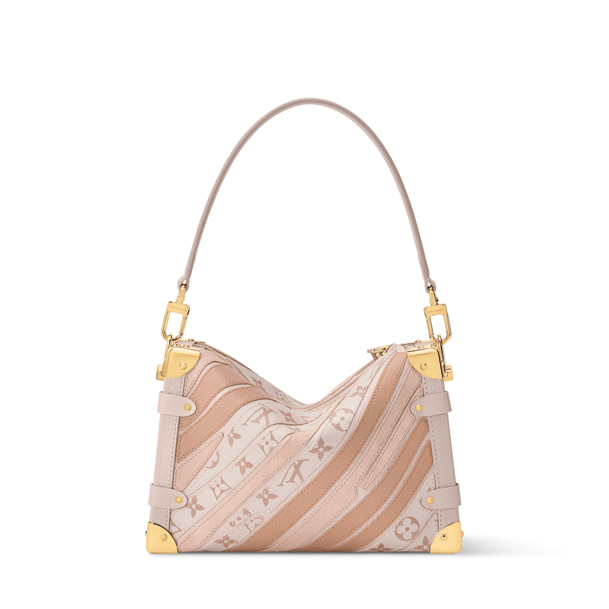 Women's Side Trunk MM Quartz Monogram Dune Canvas Crossbody Bag