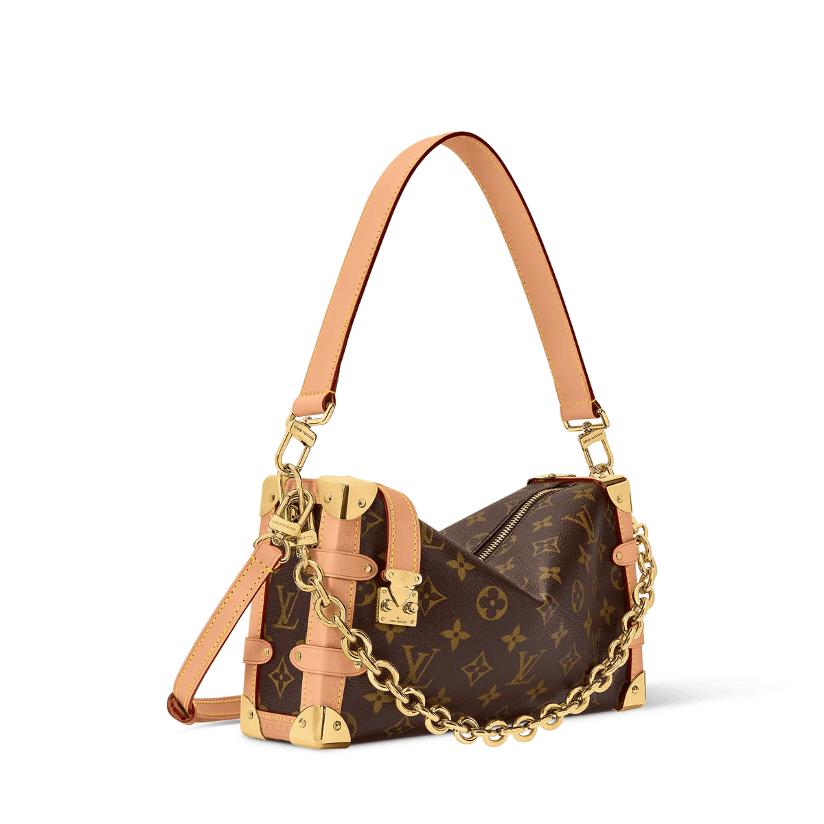 Women's Side Trunk MM East West Monogram Canvas Shoulder Bag