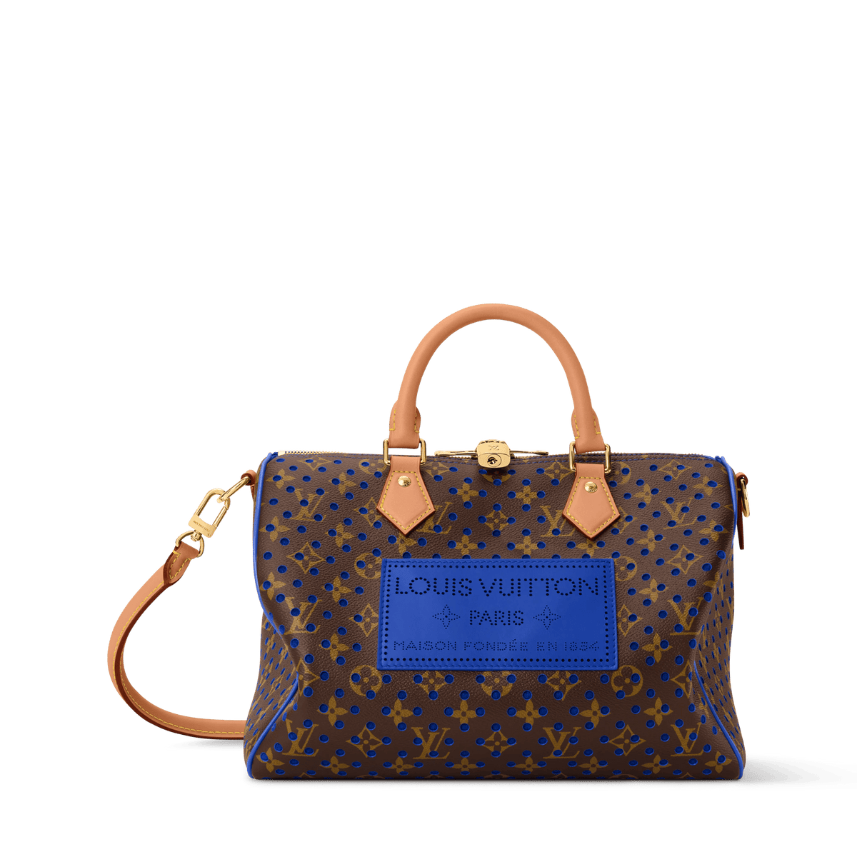 Women's Speedy Soft 30 Monogram Perfo Neon Wave Canvas Handbag