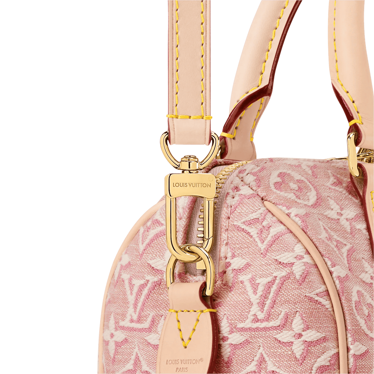Women's Speedy Bandoulière 20 Monogram Emblème Rose Ruban Bag