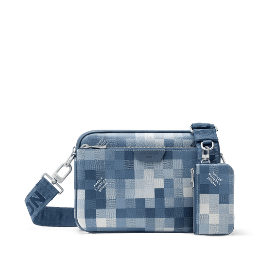 Men's Trio Messenger Bag Indigo