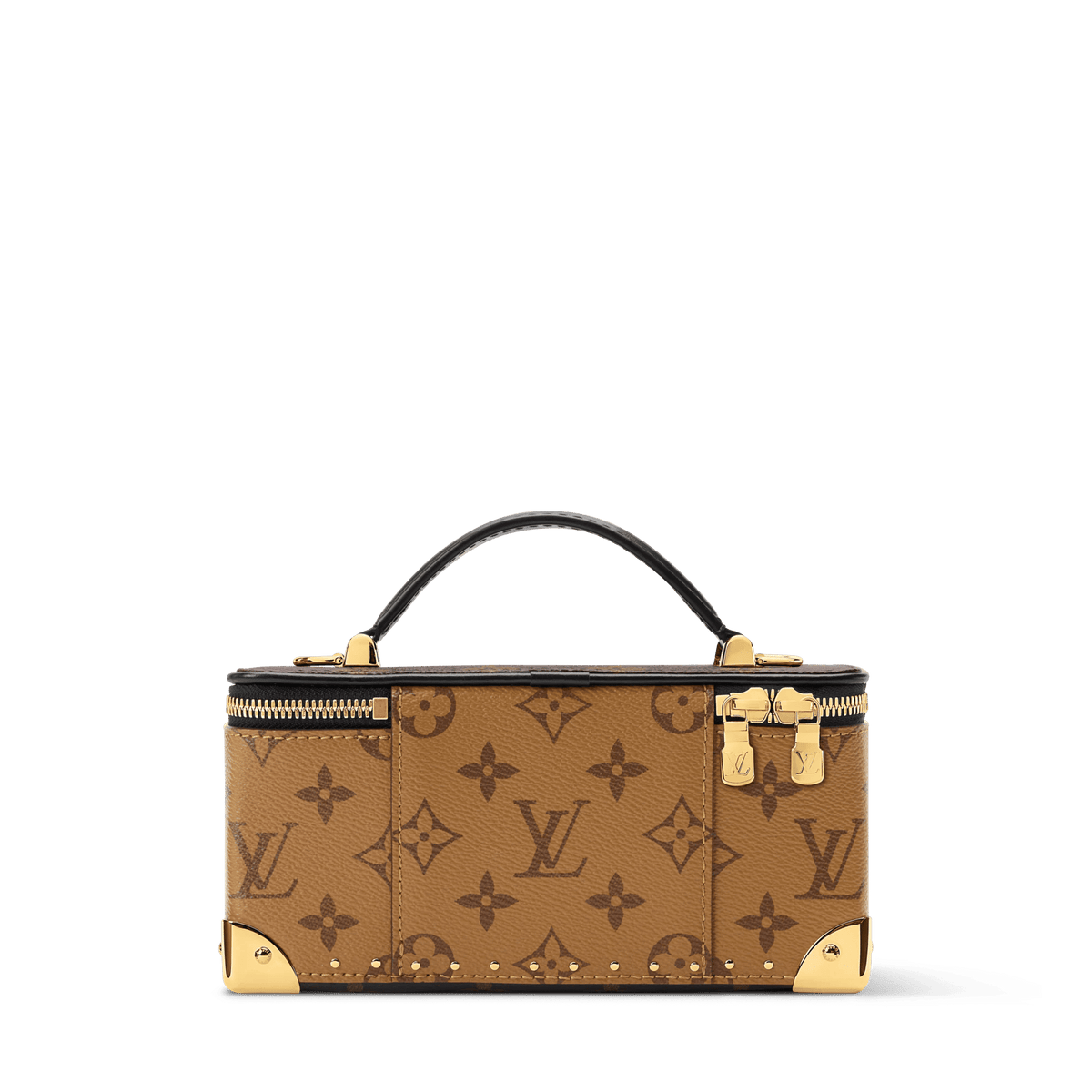 Women's Vanity Pouch Trunk Monogram Reverse Canvas Chain Wallet