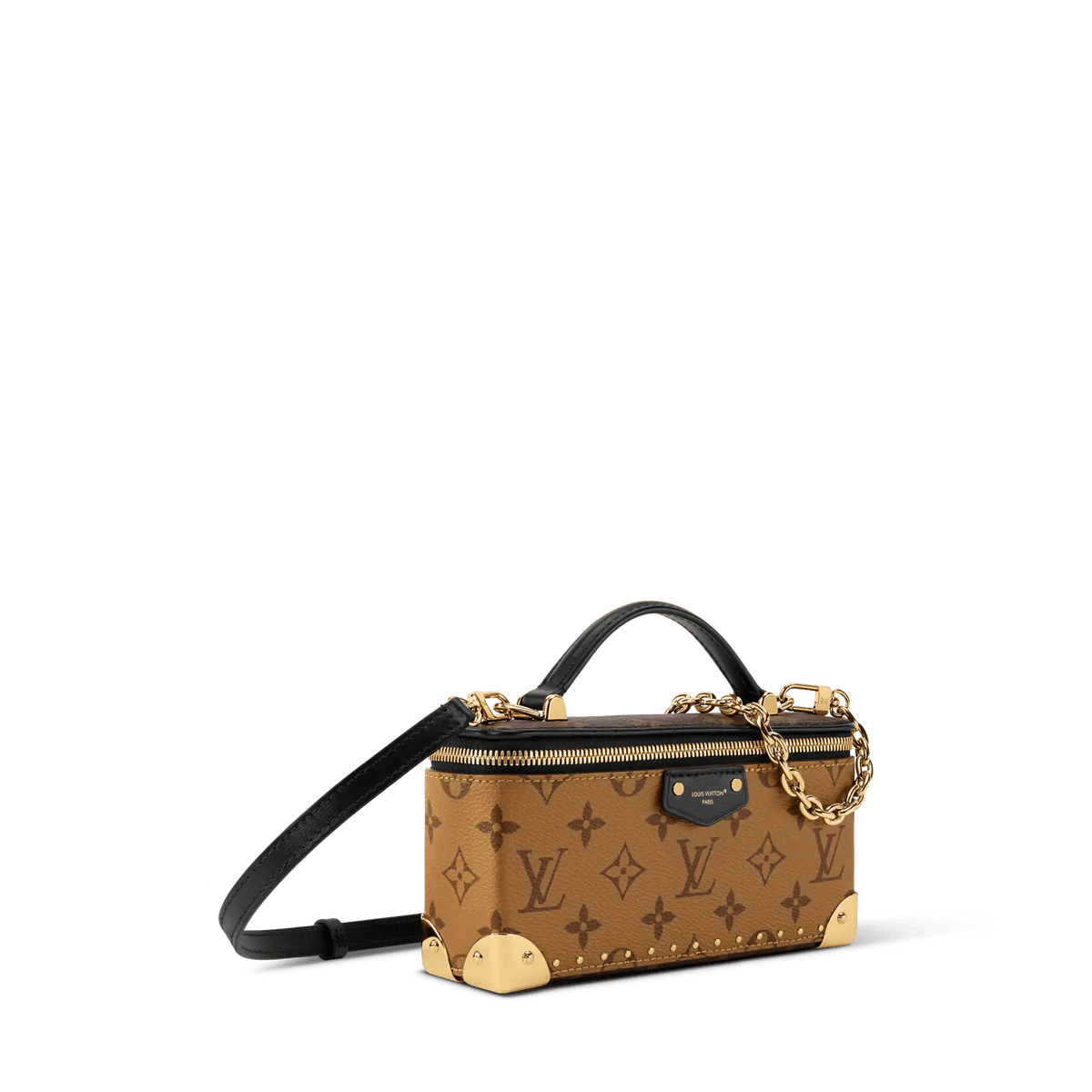 Women's Vanity Pouch Trunk Monogram Reverse Canvas Chain Wallet