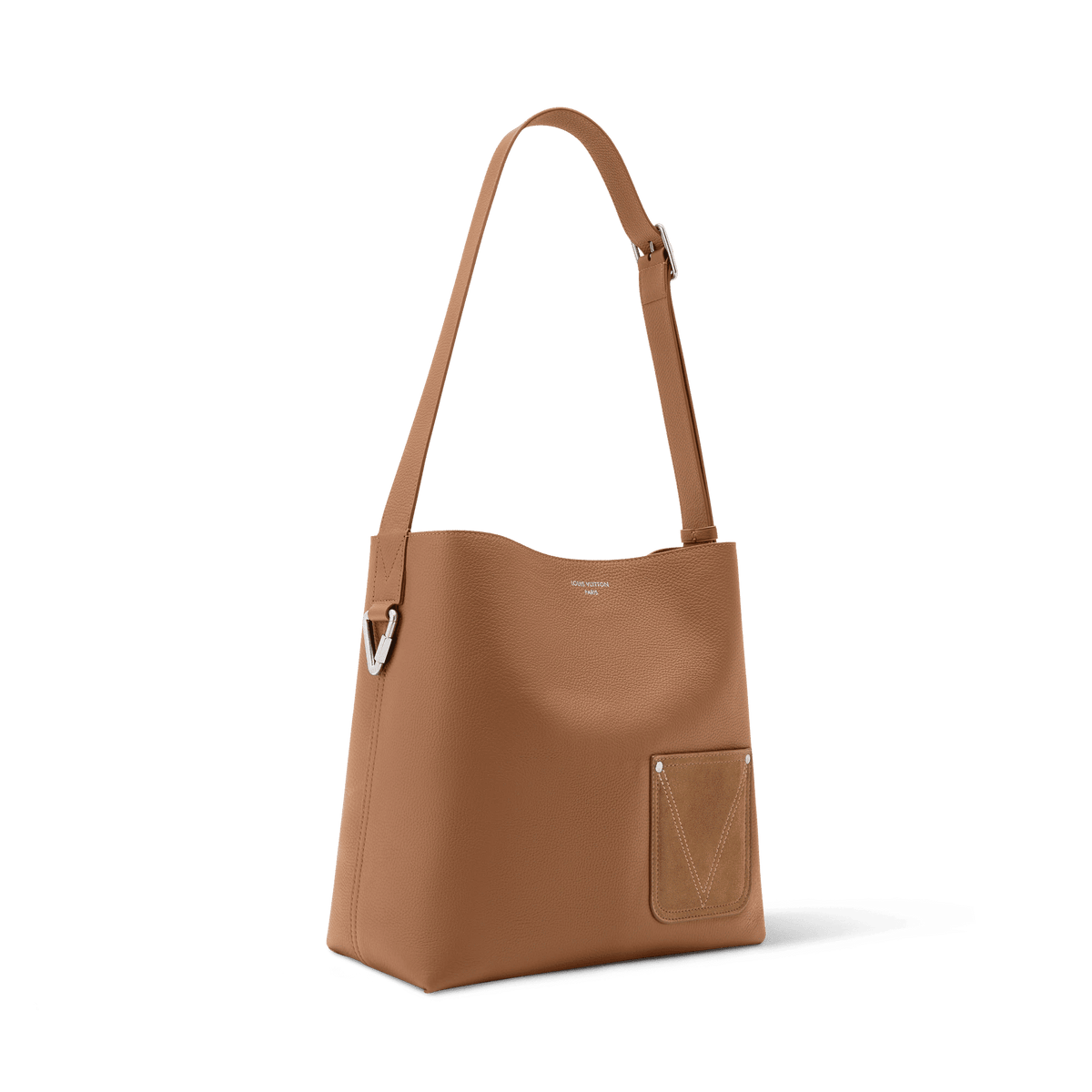 Men's Verso Hobo LV Touch Calfskin Leather Tan