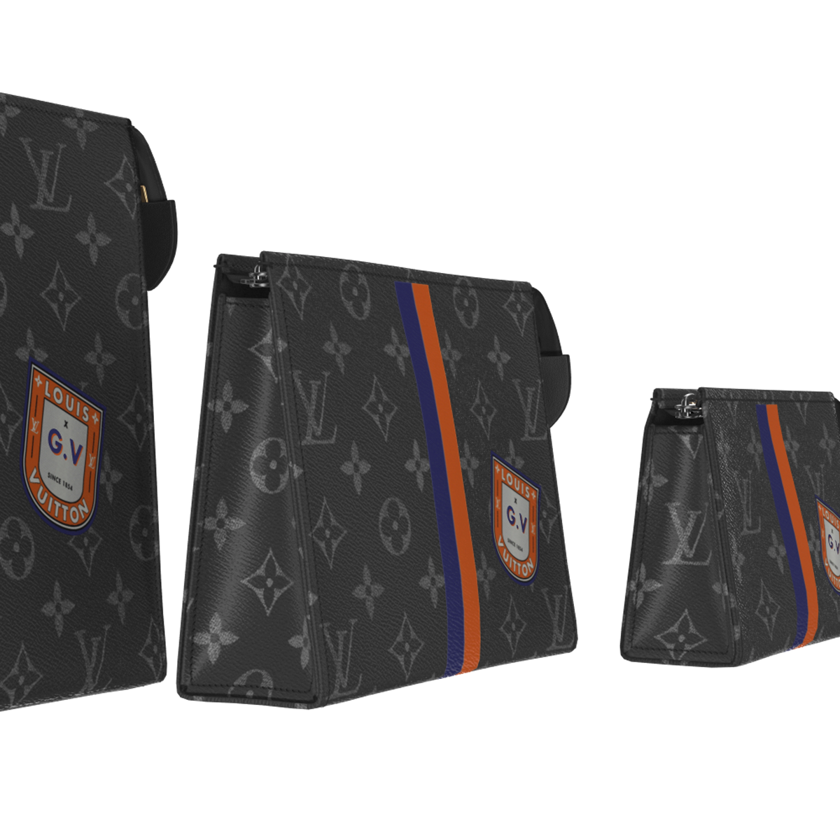 Trio Toilet Pouch Mon Monogram P01957