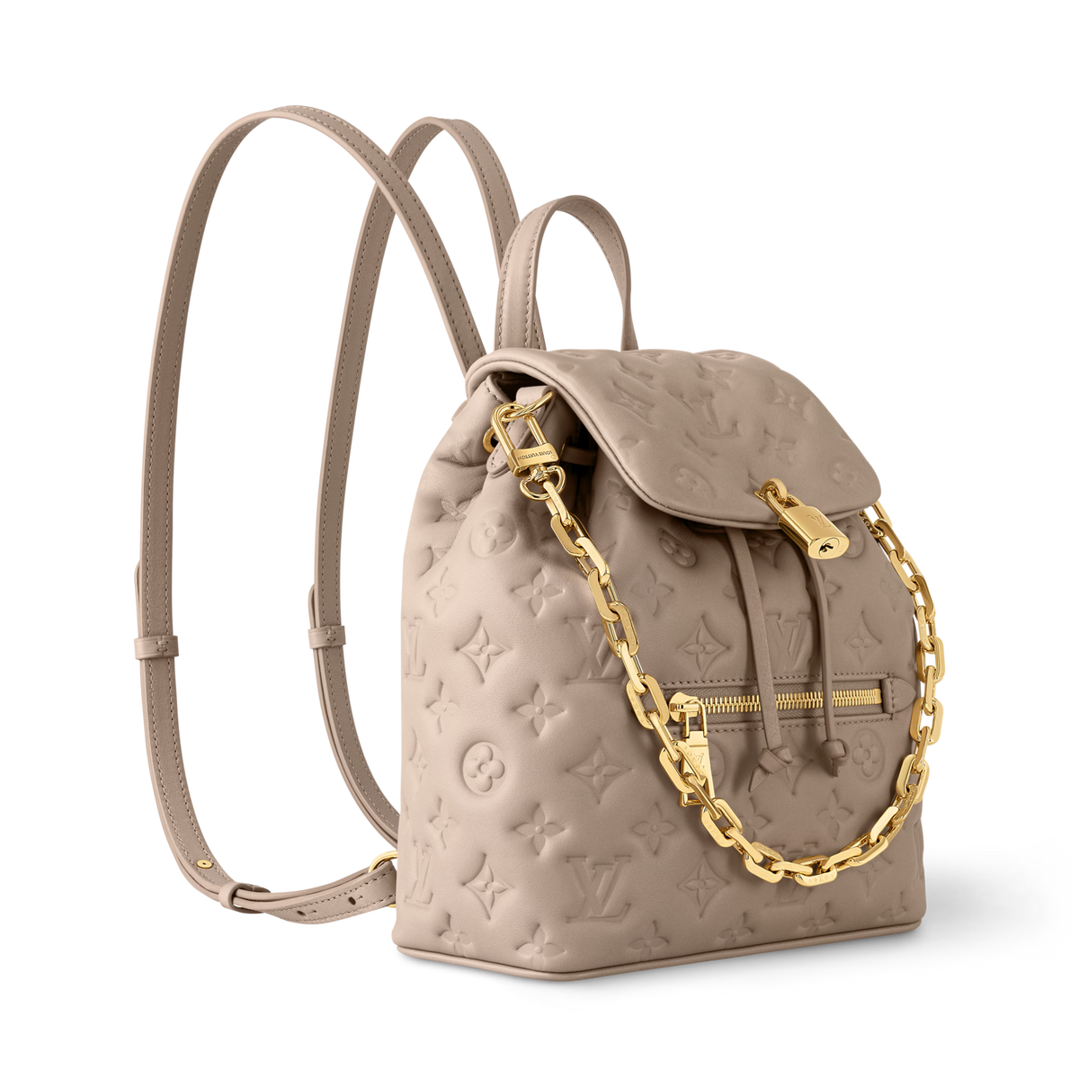 Women's Coussin Backpack PM Monogram Embossed Lambskin Leather Backpack M13358
