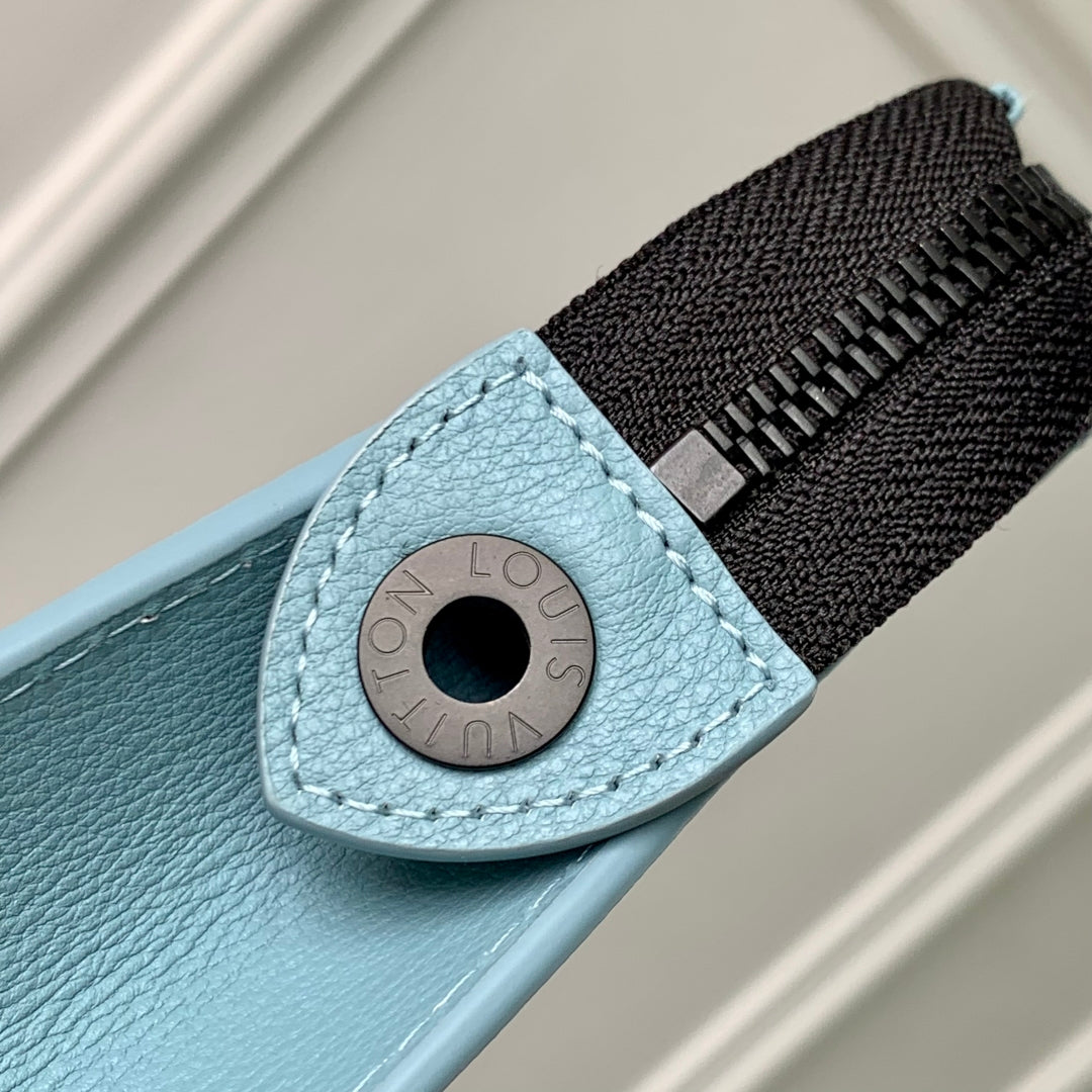 Pochette Voyage 26 in Sky Blue Monogram Eclipse Calfskin