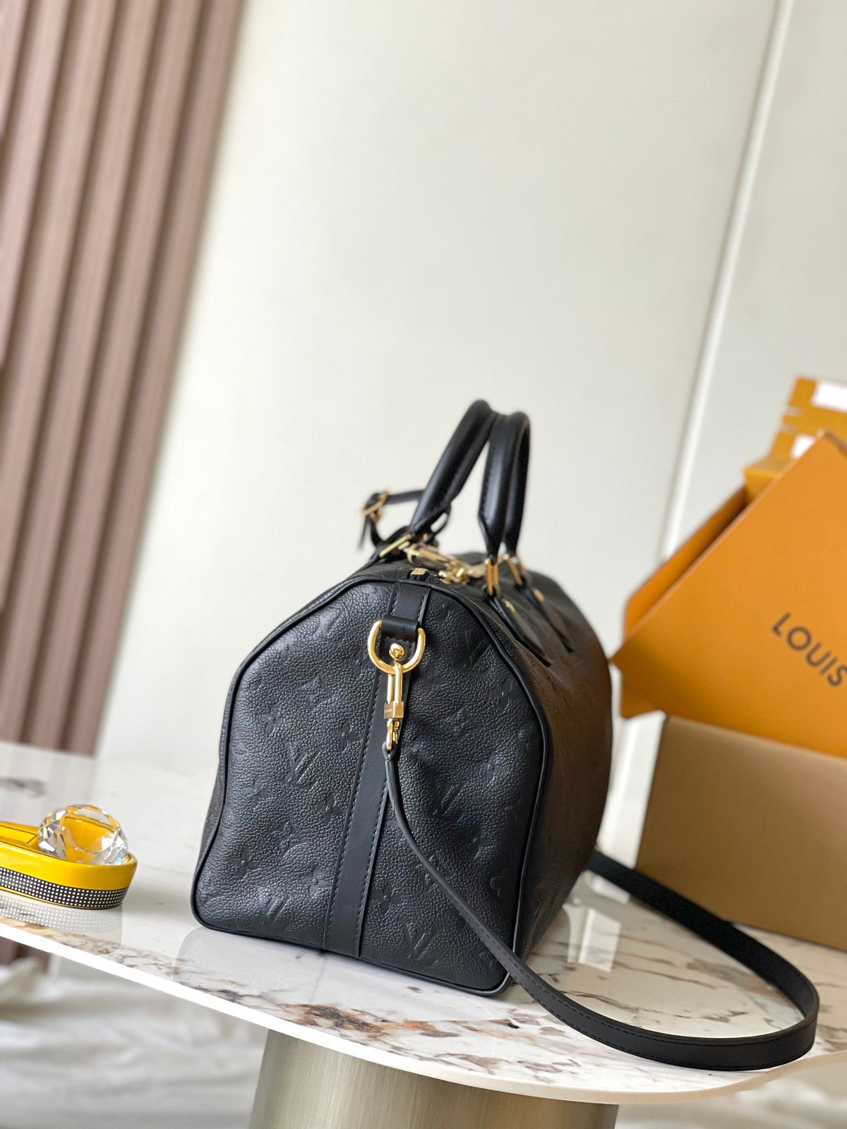 Speedy Soft 30 in Black Monogram Empreinte Leather