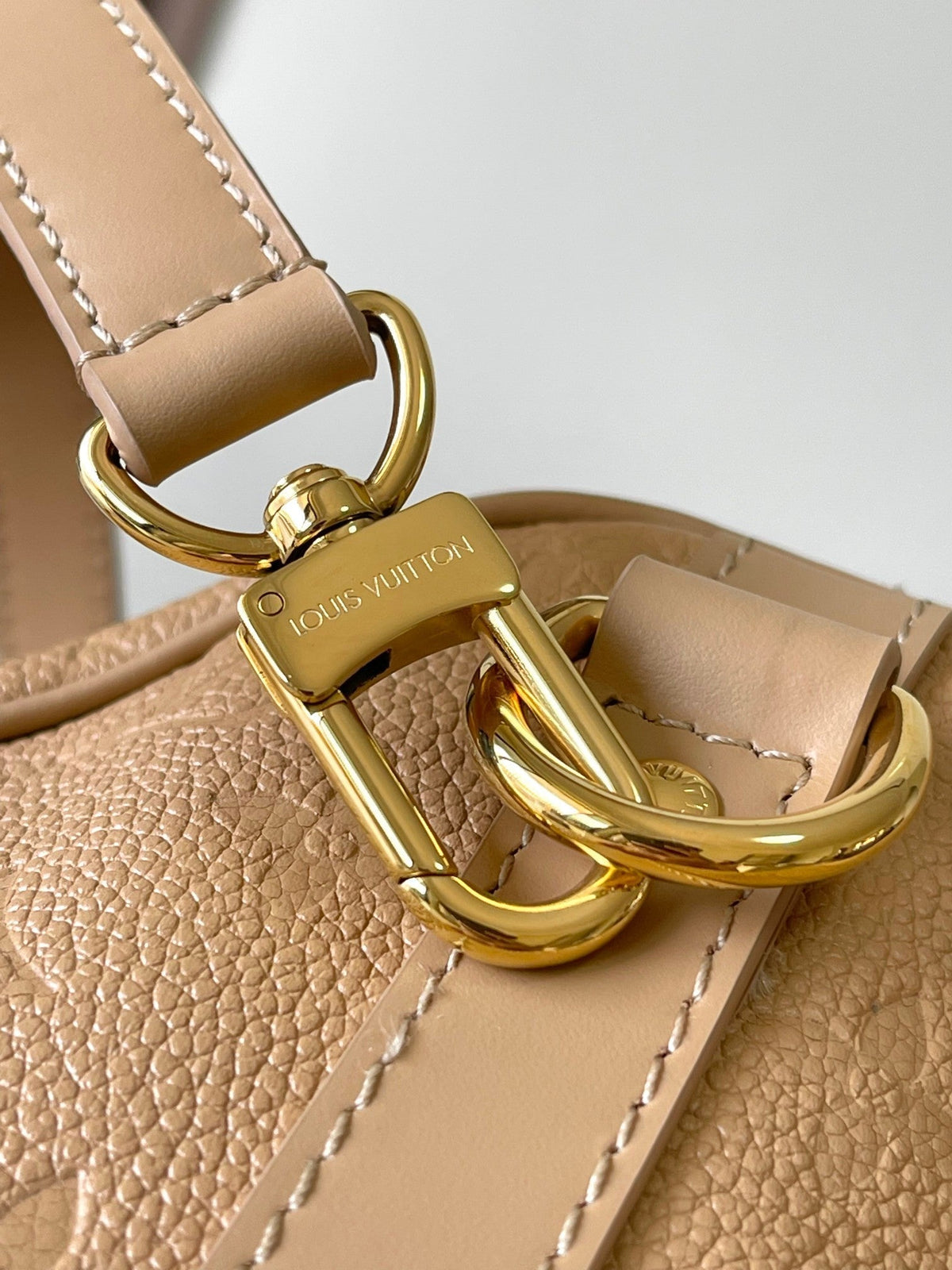 Speedy Soft 30 in Pale Orange Embossed Calfskin