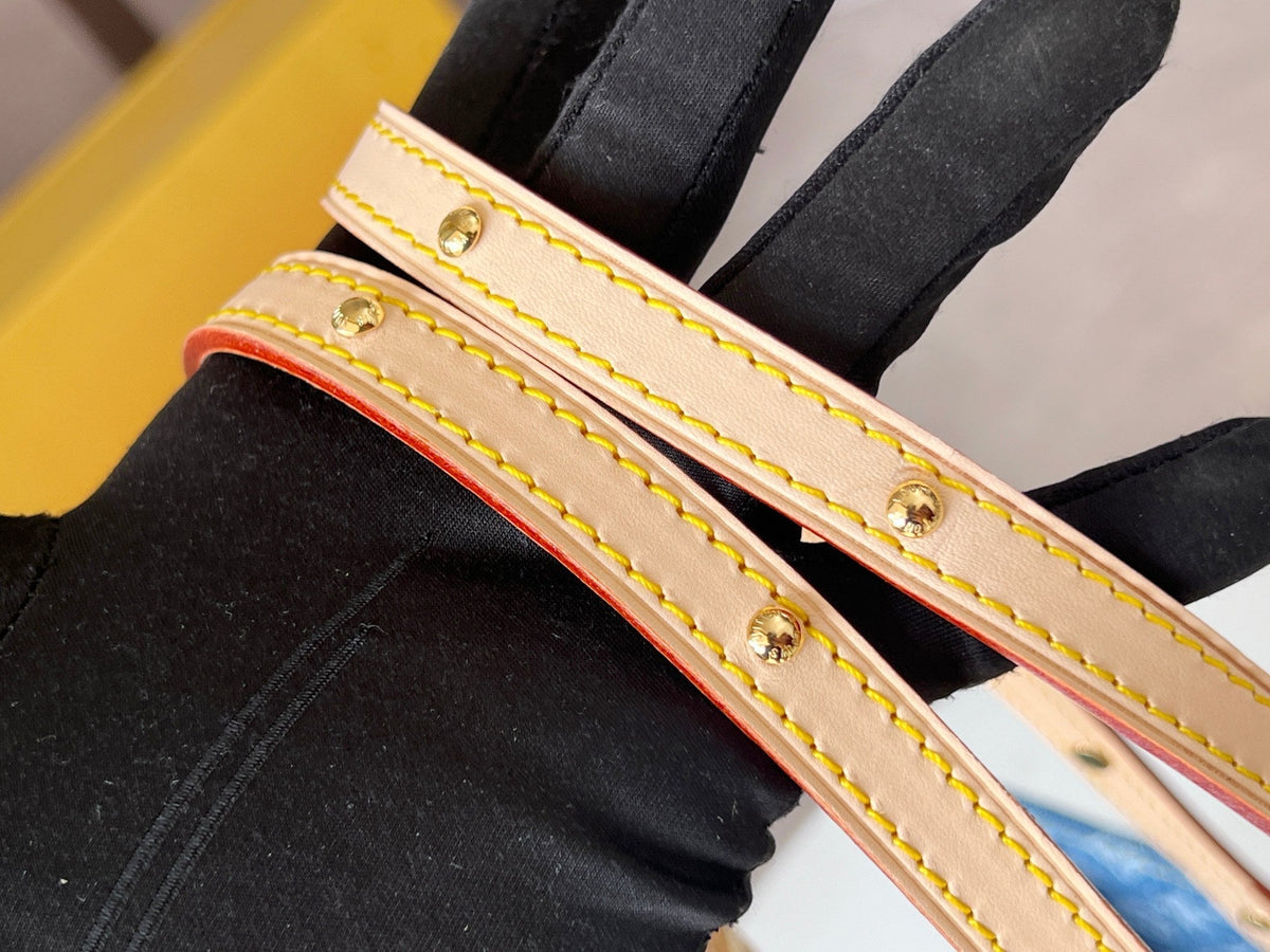 Onthego 35 in Blue Monogram Denim