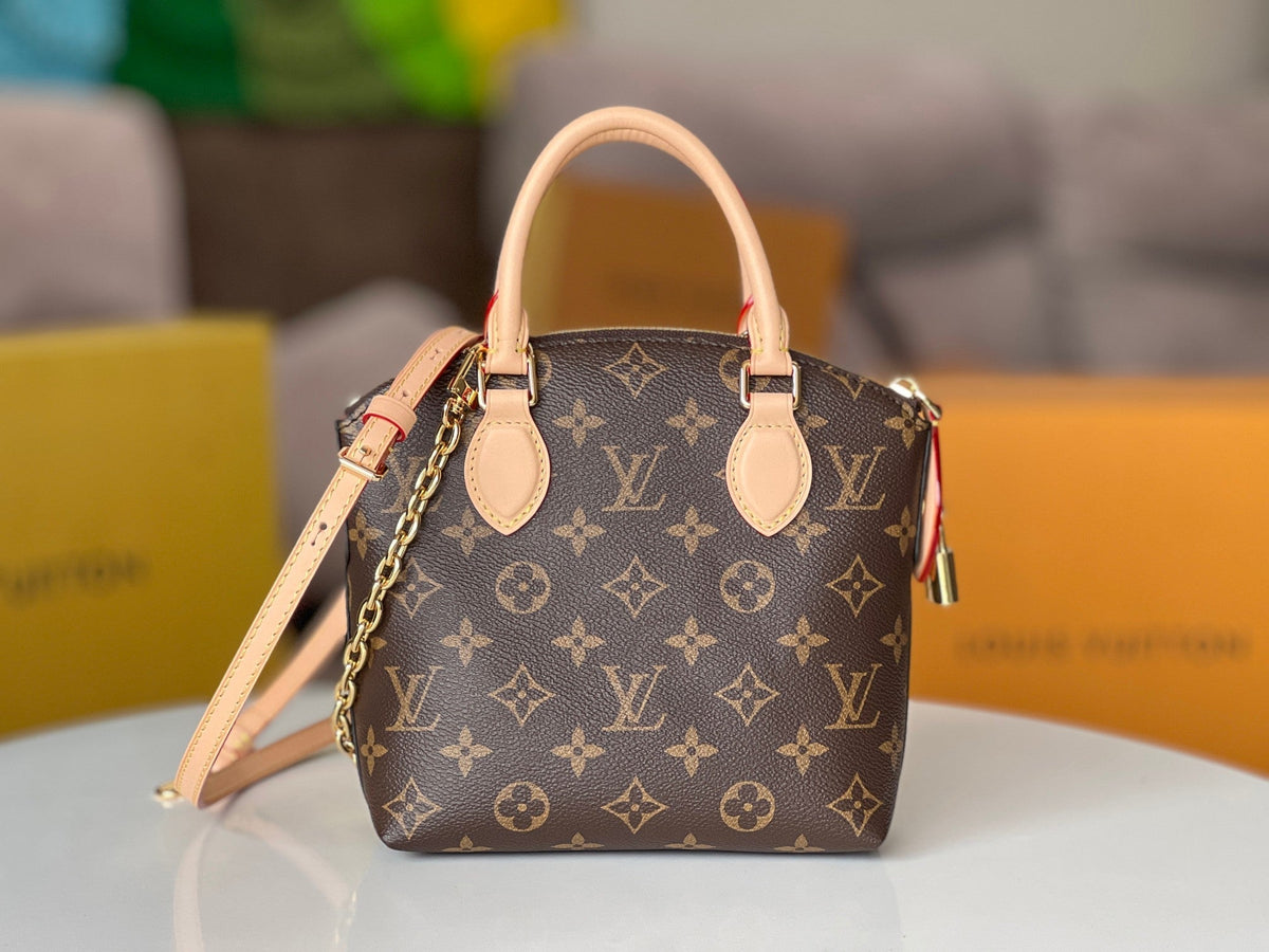 25S Lockit BB 19 in Brown Monogram Coated Canvas Gold Hardware