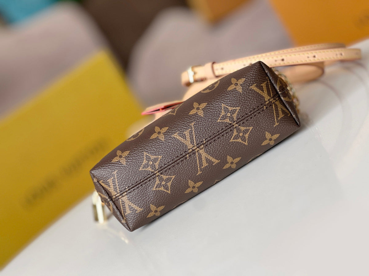 25S Lockit BB 19 in Brown Monogram Coated Canvas Gold Hardware