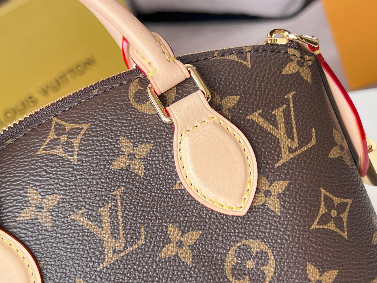 25S Lockit BB 19 in Brown Monogram Coated Canvas Gold Hardware