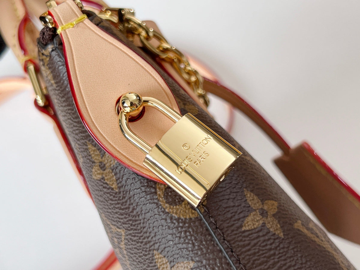 25S Lockit BB 19 in Brown Monogram Coated Canvas Gold Hardware