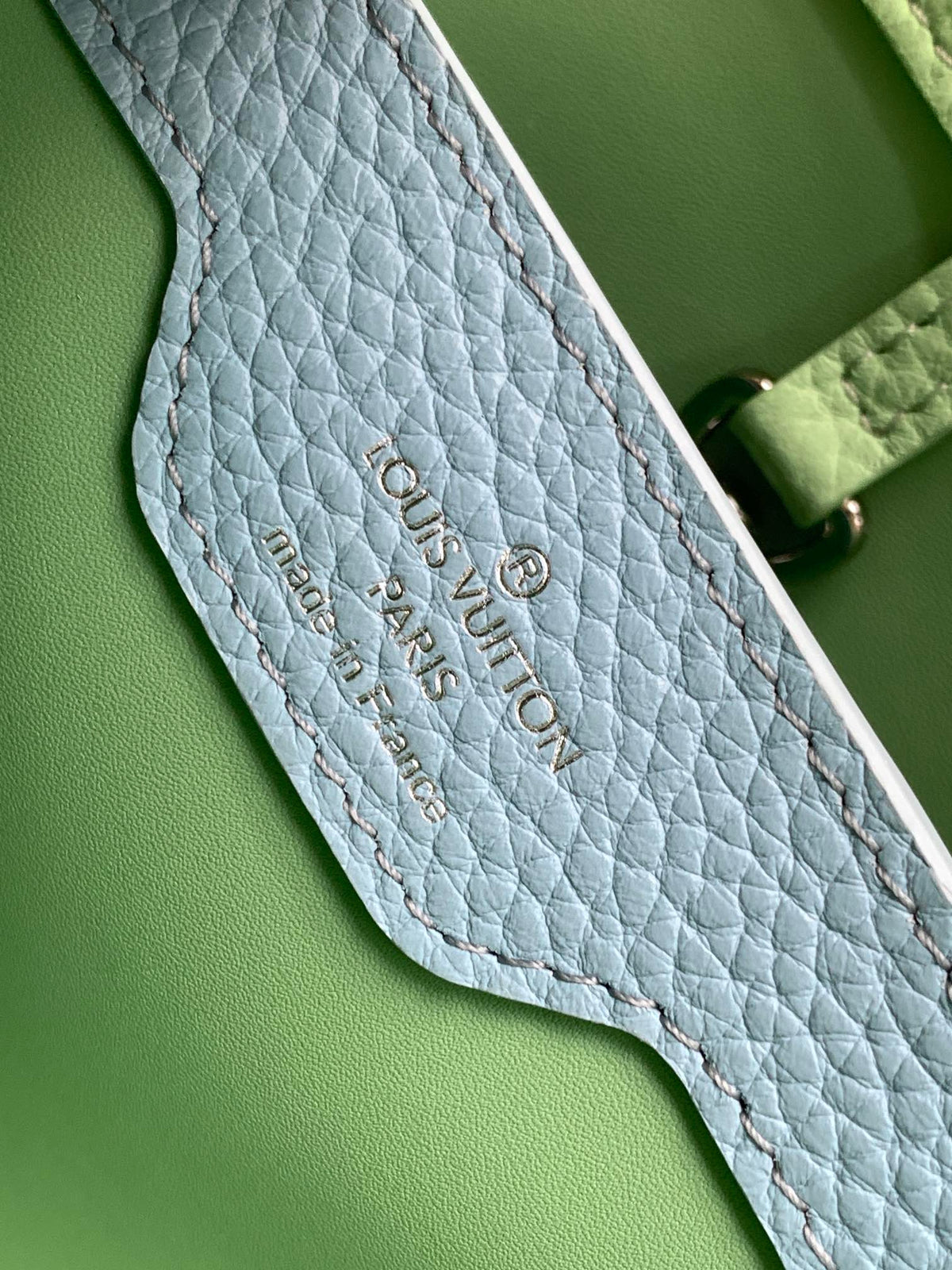 Capucines BB 27 in Light Green Taurillon Silver Hardware