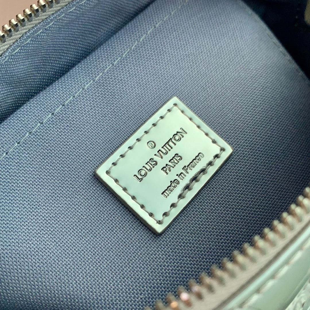 Speedy Bandoulière 20 in Silver Monogram Embossed Calfskin