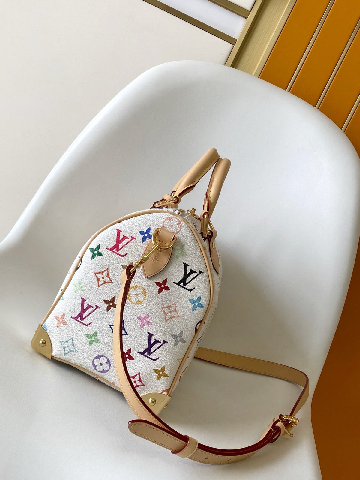 Speedy Bandoulière Bag 25 in Multicolor Monogram Canvas