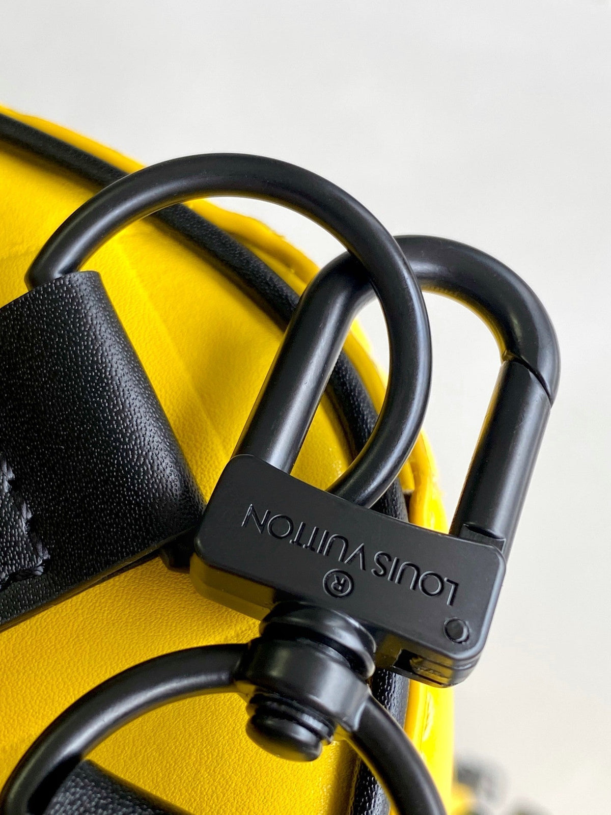 Keepall Bandoulière 50 in Yellow Damier Scuba Calfskin