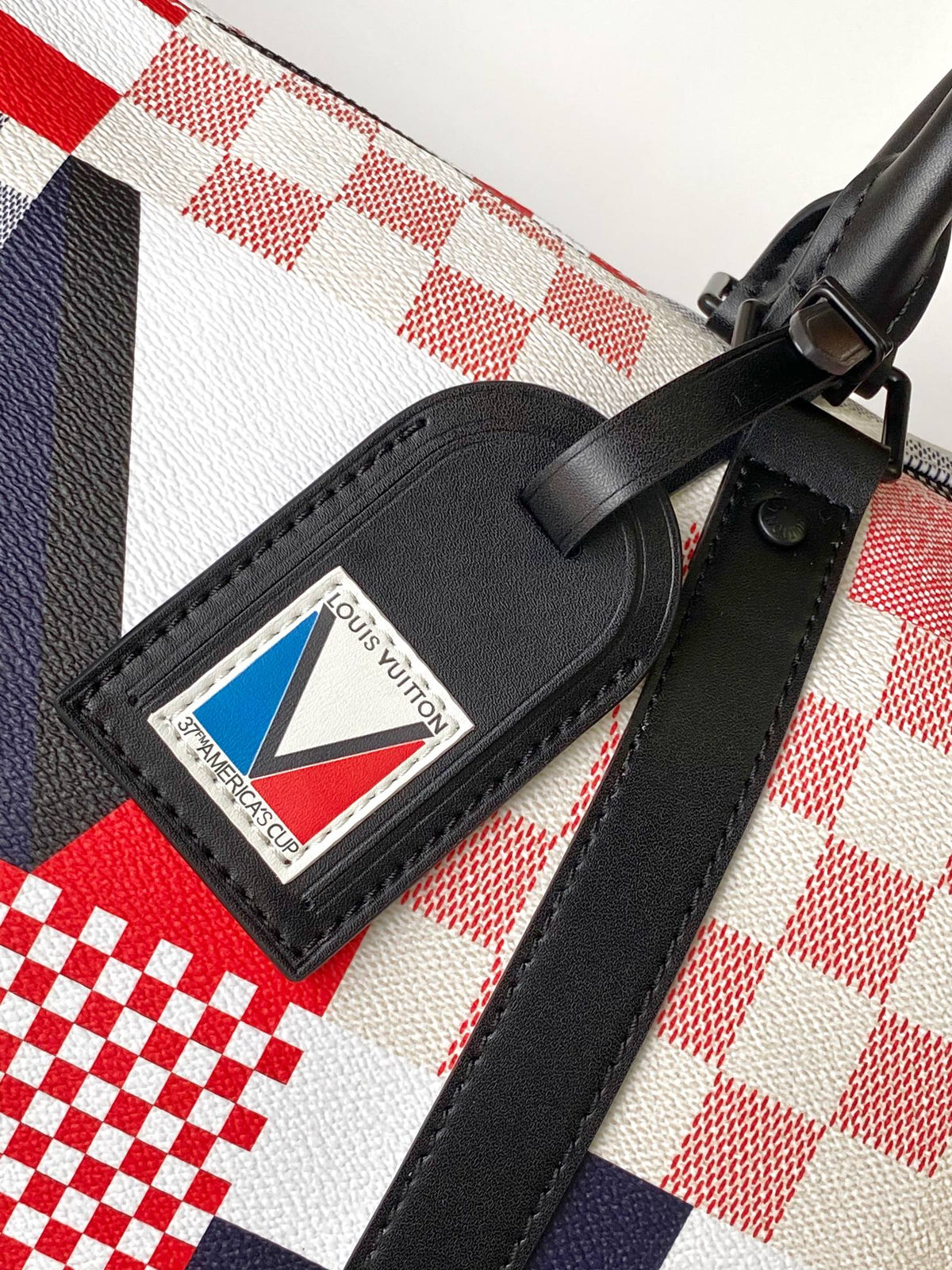 25S Sac Keepall Bandoulière 50 in Multicolor Canvas and Calfskin Trim