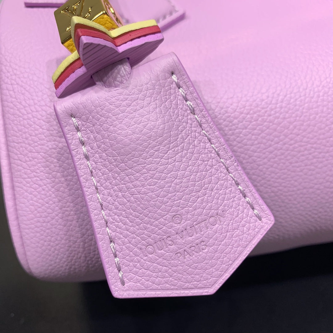 Speedy 18 in Lavender Calfskin Gold Hardware