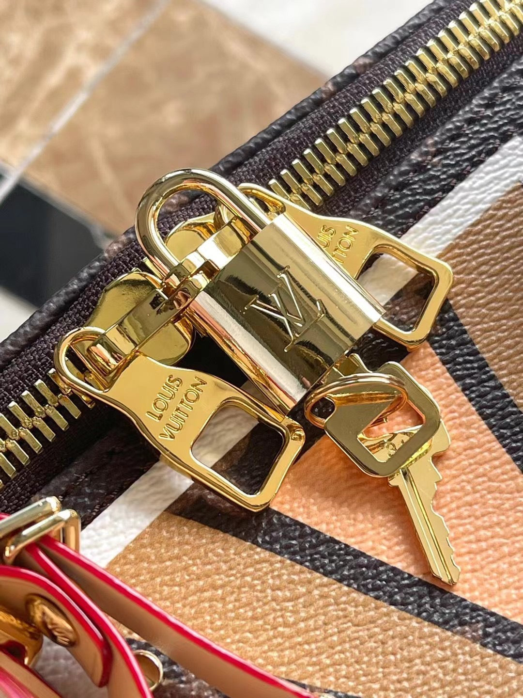 Keepall Bandoulière 50 in Parfleche Pattern Monogram Canvas