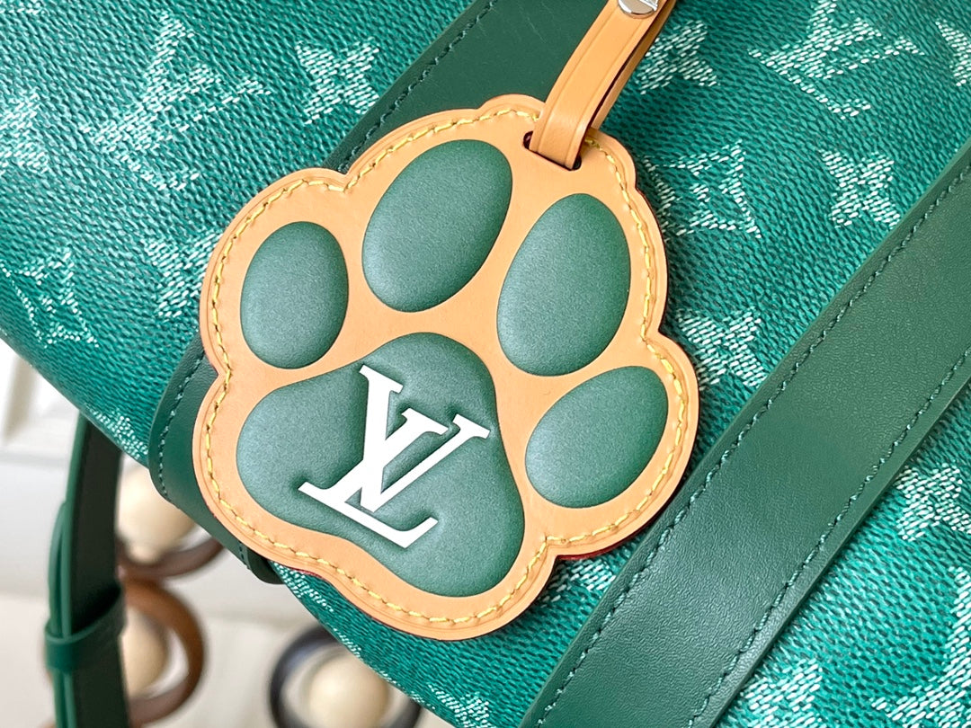 Keepall Bandoulière 25 in Green Monogram Heritage Canvas