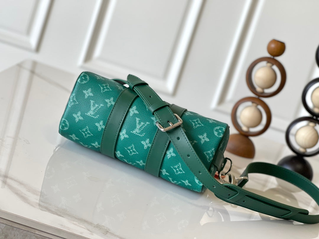 Keepall Bandoulière 25 in Green Monogram Heritage Canvas